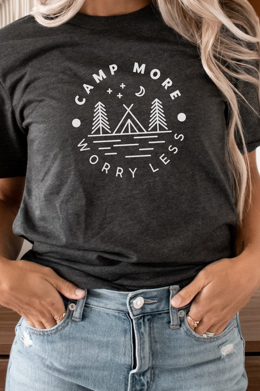 Camp More Worry Less Graphic Tee Kissed Apparel