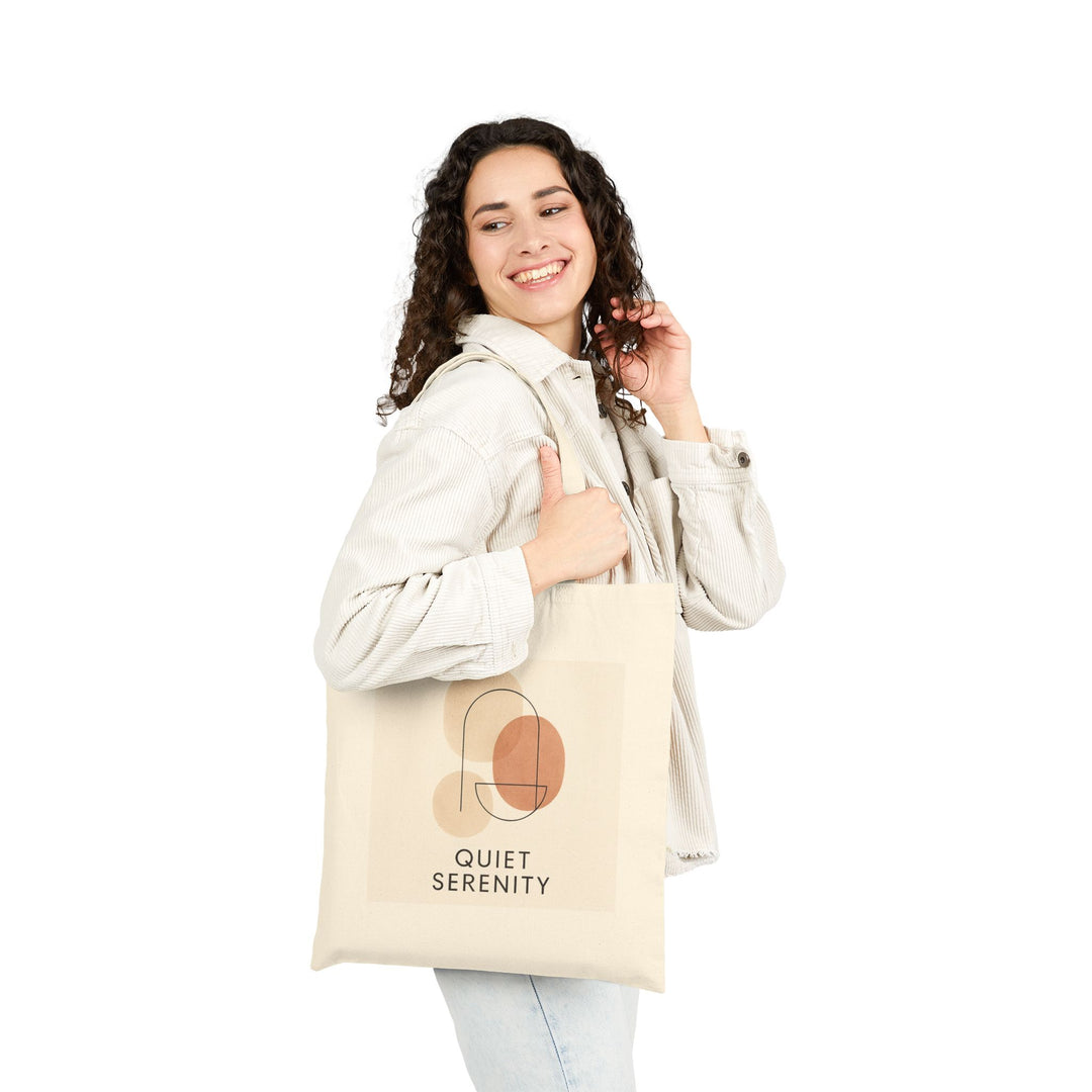 Canvas Tote Bag Quiet Serenity Earthy Colors