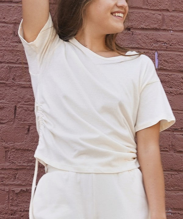 Recycled Cotton Short Sleeve Top Fabina