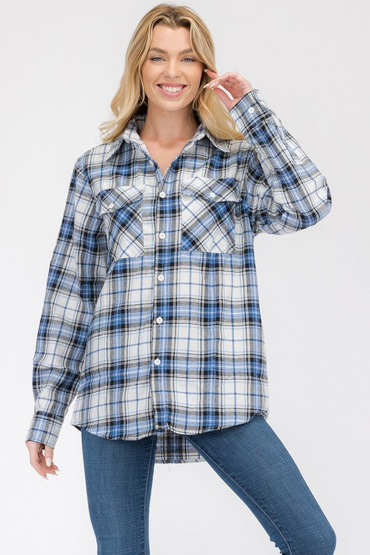 Boyfriend Oversize Checker Plaid Flannel WEIV