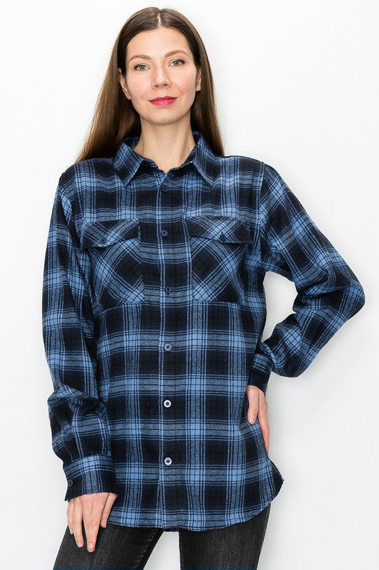 Boyfriend Oversize Checker Plaid Flannel WEIV