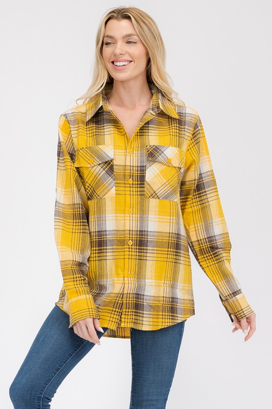 Boyfriend Oversize Checker Plaid Flannel WEIV