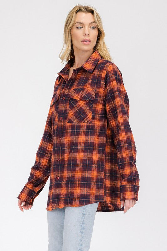 Boyfriend Oversize Checker Plaid Flannel WEIV