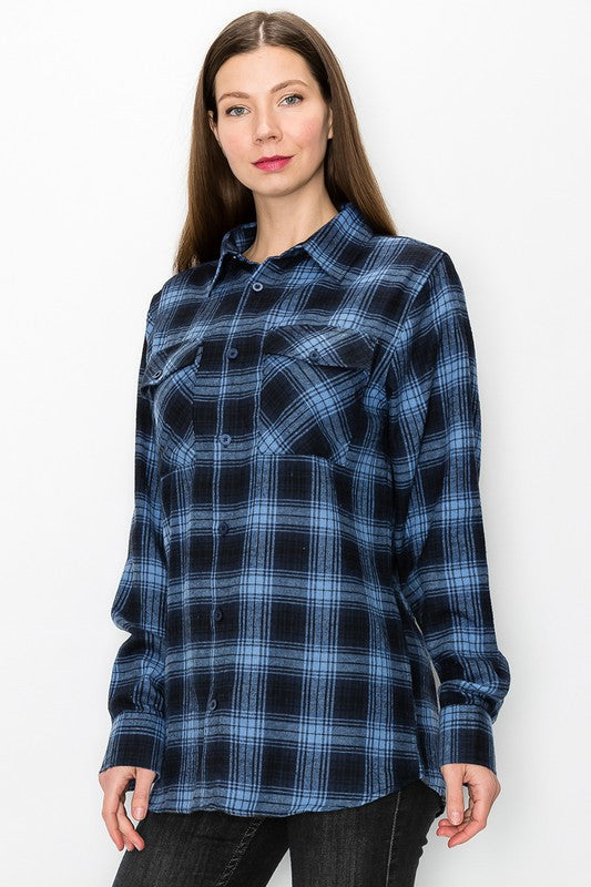 Boyfriend Oversize Checker Plaid Flannel WEIV