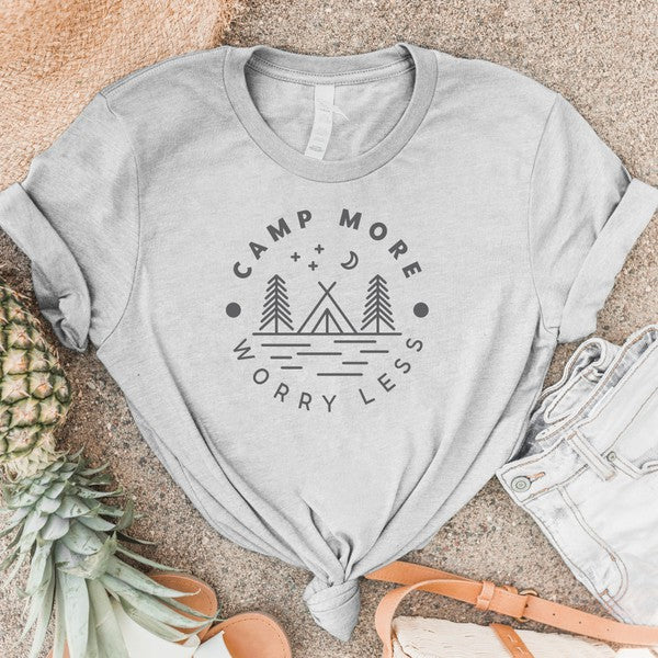 Camp More Worry Less Softstyle Tee Ocean and 7th