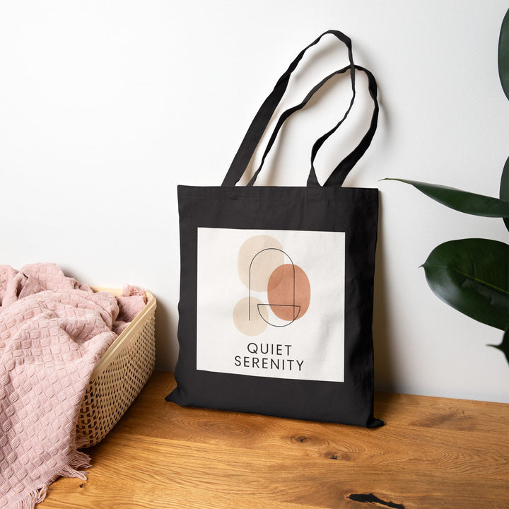 Canvas Tote Bag Quiet Serenity Earthy Colors