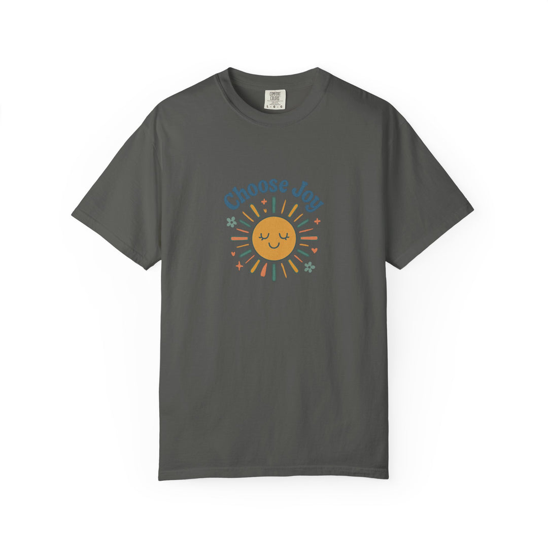 Sunshine Retro T-Shirt with Choose Joy Design