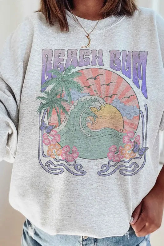 Beach Bum Graphic Sweatshirt A. BLUSH CO.