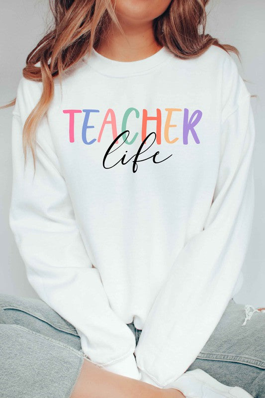 Teacher Life Graphic Sweatshirt A. BLUSH CO.