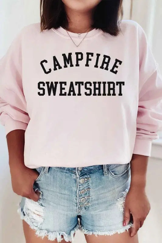 Campfire Sweatshirt Plus Size ROSEMEAD LOS ANGELES CO