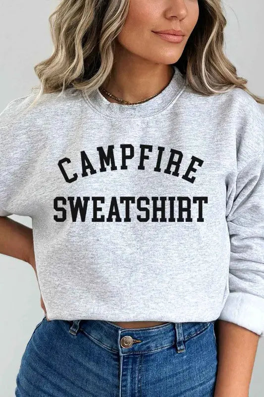 Campfire Sweatshirt Plus Size ROSEMEAD LOS ANGELES CO