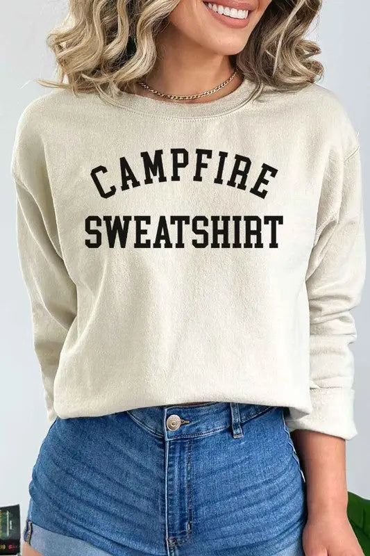 Campfire Sweatshirt Plus Size ROSEMEAD LOS ANGELES CO