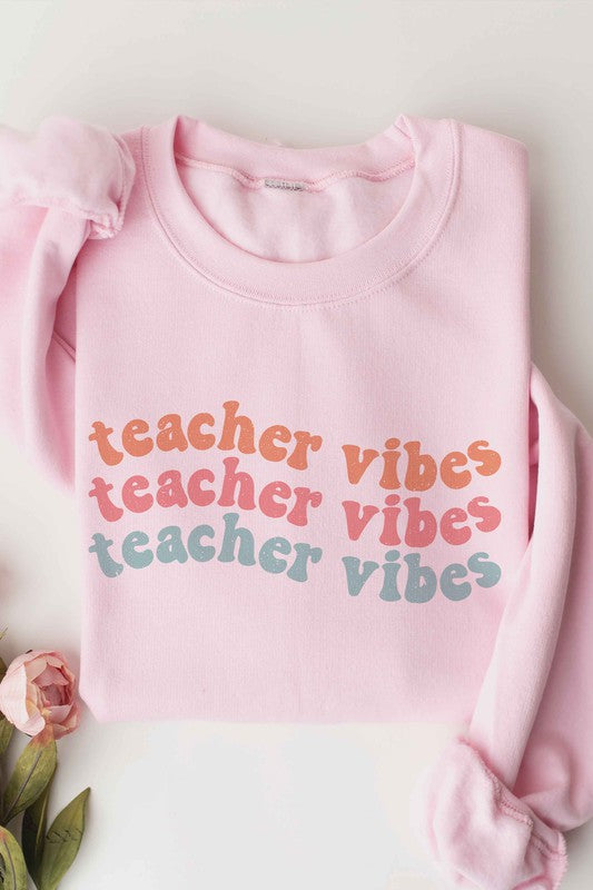 Teacher Vibes Graphic Sweatshirt A. BLUSH CO.