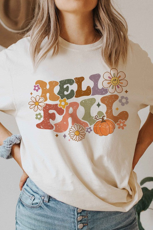 Retro Hello Fall Graphic Tee A. BLUSH CO.