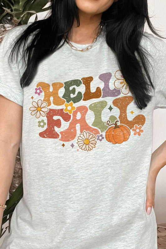 Retro Hello Fall Graphic Tee A. BLUSH CO.