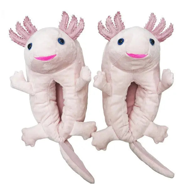 Axolotl Hugs - Women's Cute Plush Animal slippers Oooh Yeah Socks