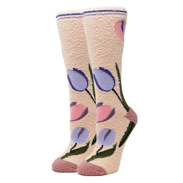 Julia - Women's fuzzy crew socks Oooh Yeah Socks