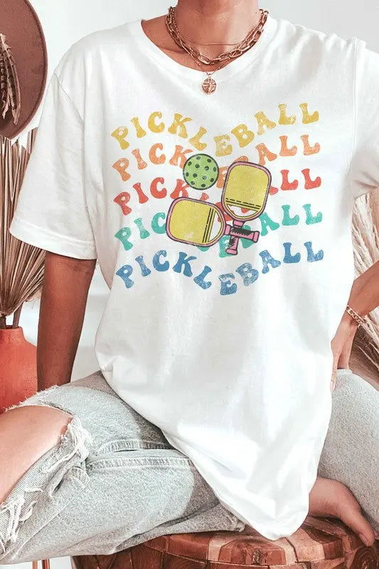 Pickleball Repeat Graphic Tee A. BLUSH CO.