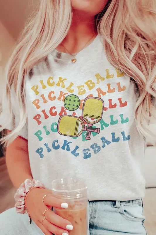 Pickleball Repeat Graphic Tee A. BLUSH CO.