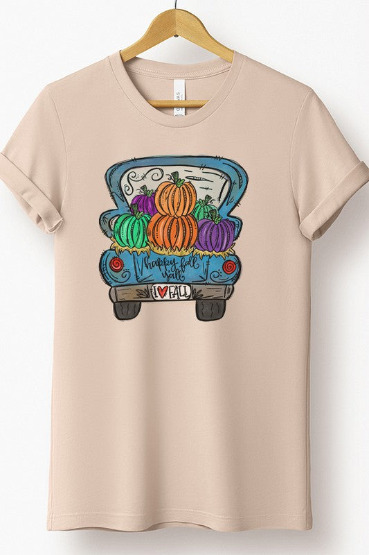 I Love Fall Blue Truck Graphic Tee Cali Boutique