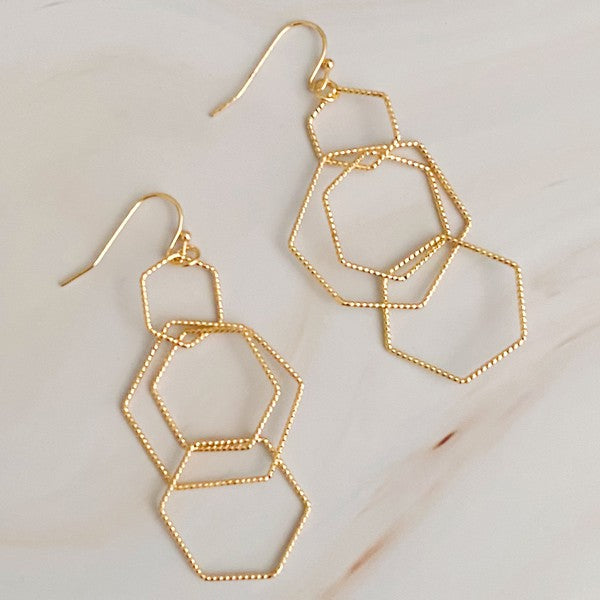 Dainty Dimensional Drop Earrings Ellison and Young