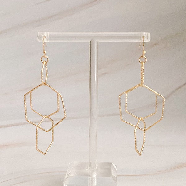 Dainty Dimensional Drop Earrings Ellison and Young