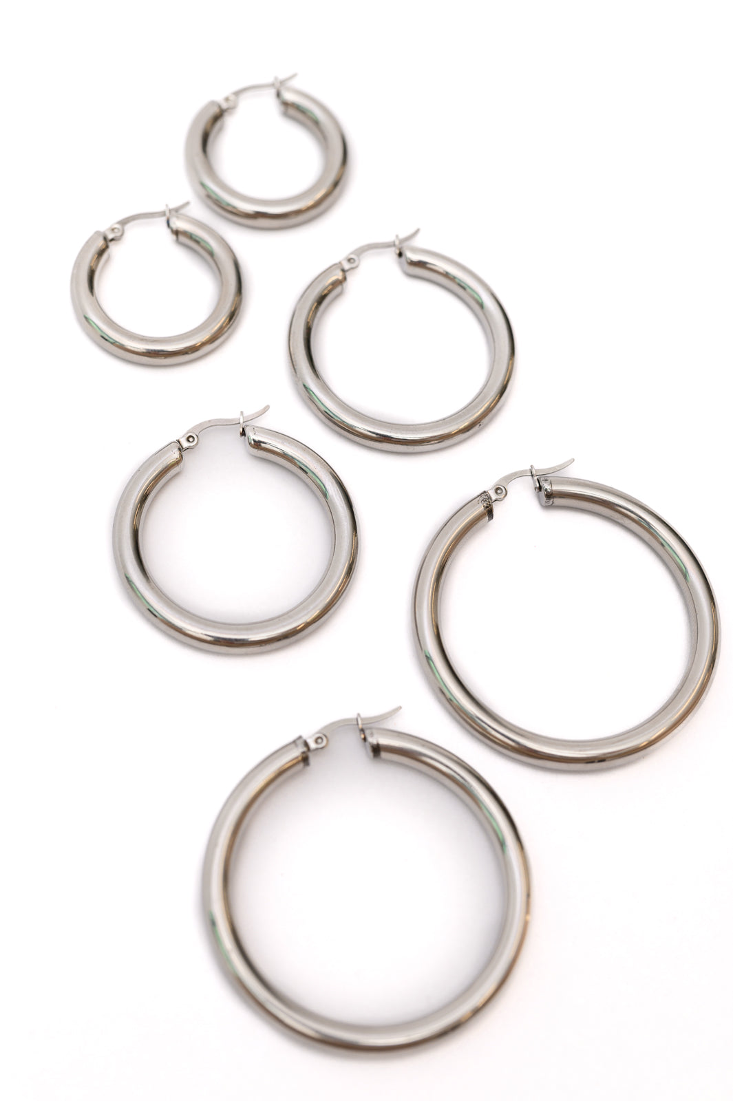 Day to Day Hoop Earrings Set in Silver Ave Shops