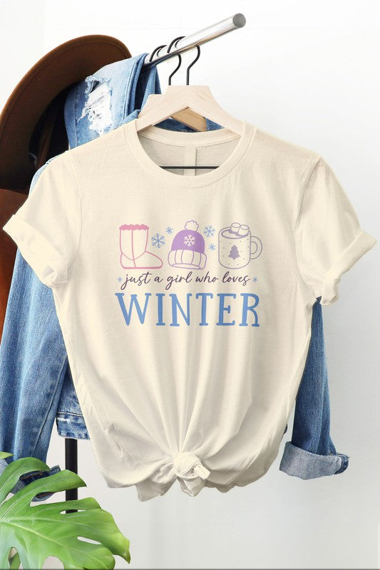 Just a Girl Who Loves Winter Graphic Tee