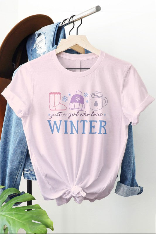 Just a Girl Who Loves Winter Graphic Tee