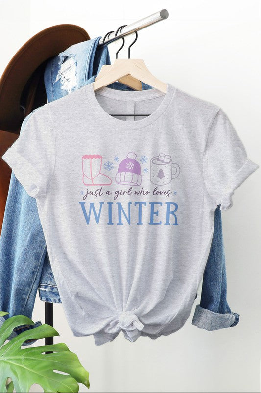 Just a Girl Who Loves Winter Graphic Tee