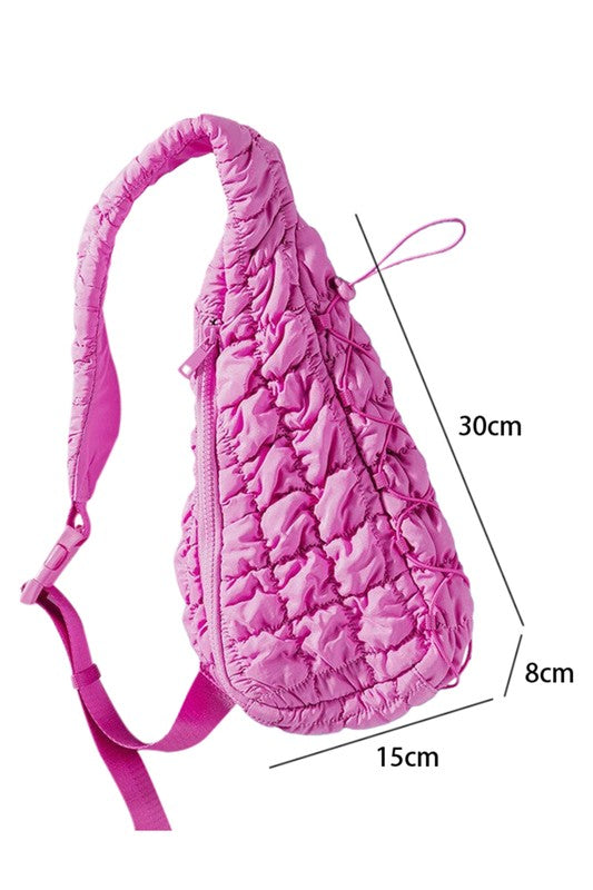 Quilted Drawstring Jennie Sling Bag EG fashion