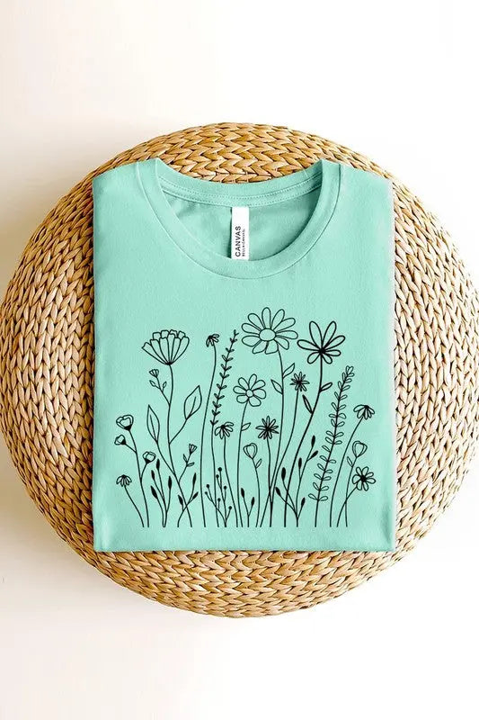 Wildflower Flower Meadow Graphic T Shirts Color Bear