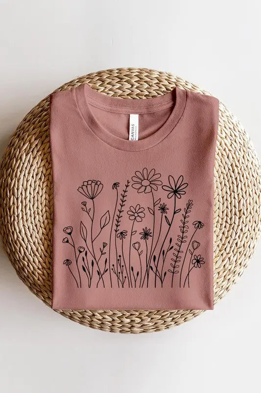 Wildflower Flower Meadow Graphic T Shirts Color Bear