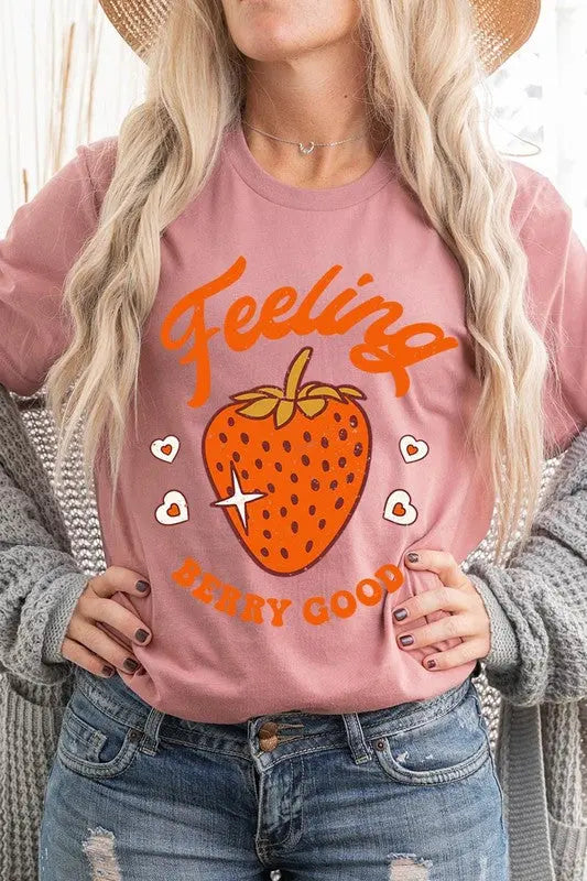 Strawberry Feeling Good  T Shirts Color Bear