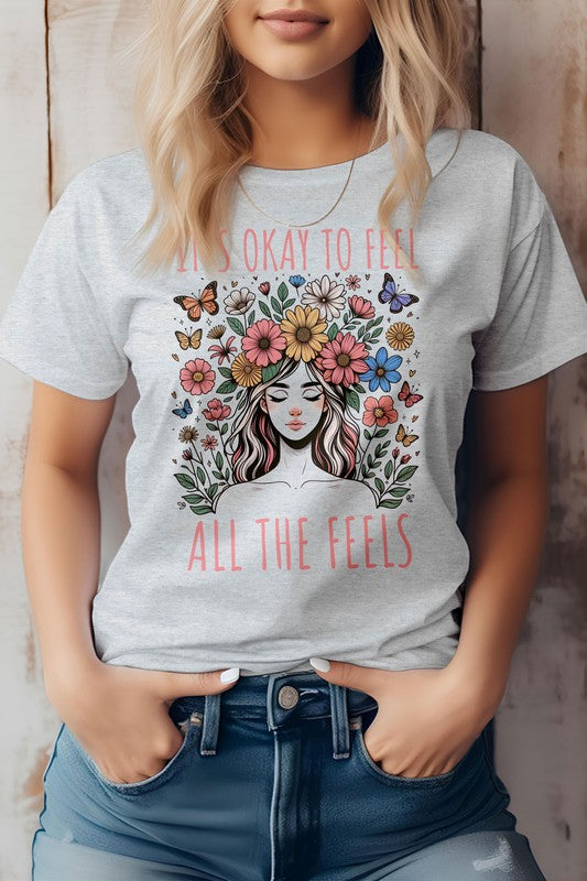 It's Okay to Feel, All the Feels, Boho Graphic Tee