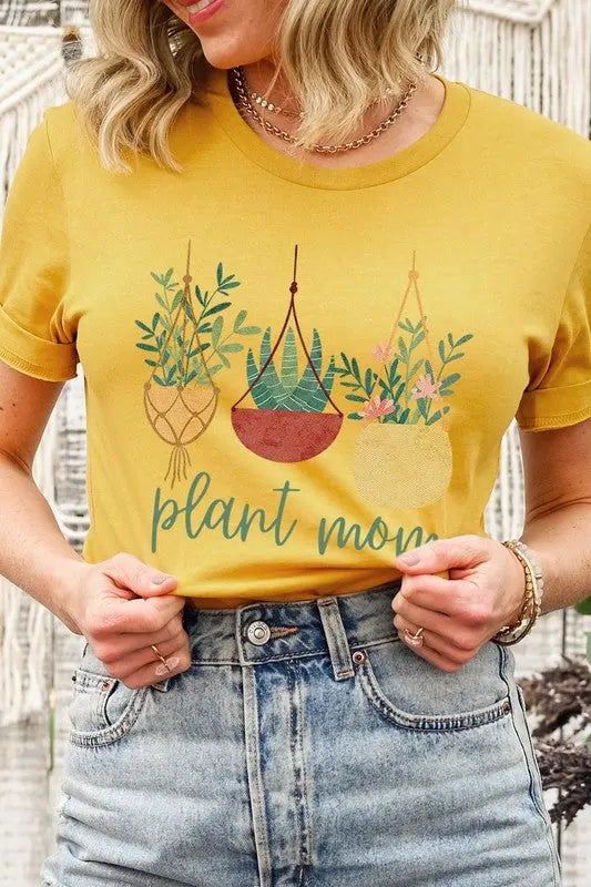 Plant Mom Graphic T Shirts Color Bear