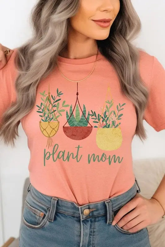 Plant Mom Graphic T Shirts Color Bear