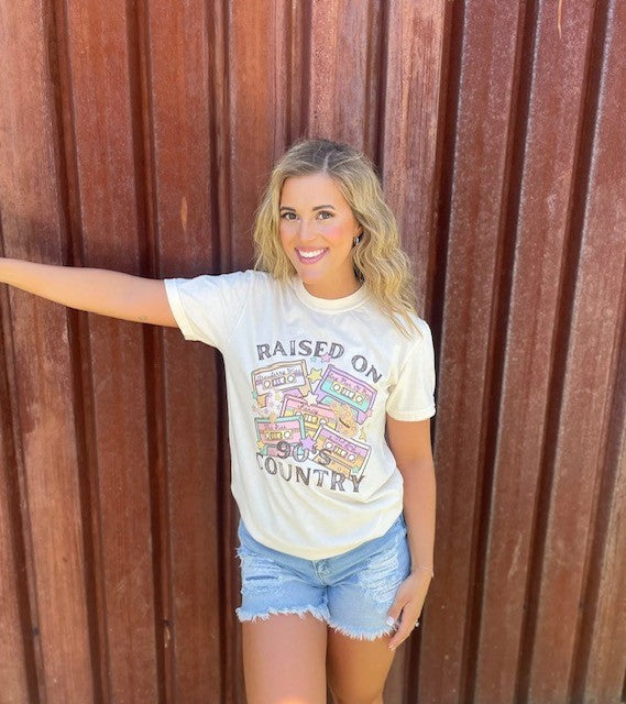 Raised On 90's Country Tee Ask Apparel