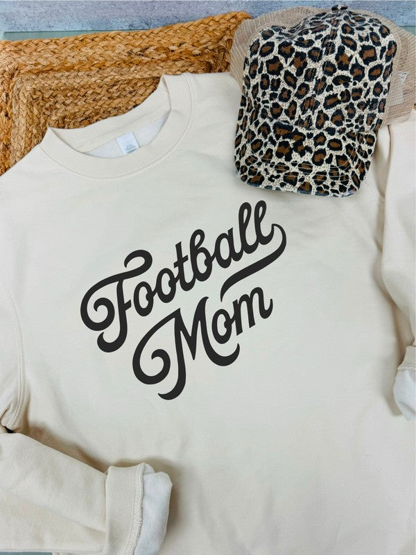 Football Mom Cozy Crewneck Sweatshirt Ocean and 7th