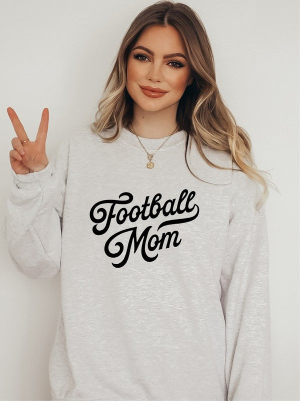 Football Mom Cozy Crewneck Sweatshirt Ocean and 7th