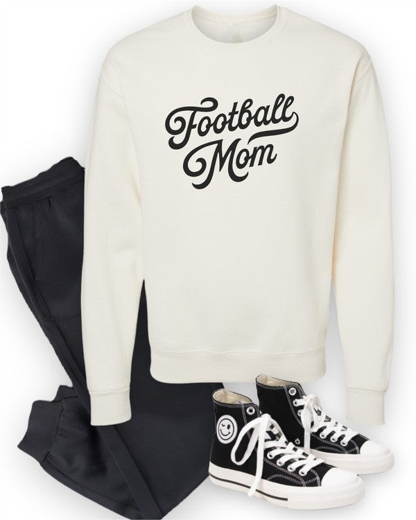 Football Mom Cozy Crewneck Sweatshirt Ocean and 7th