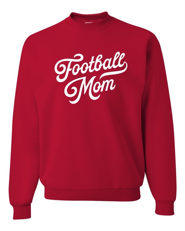 Football Mom Cozy Crewneck Sweatshirt Ocean and 7th