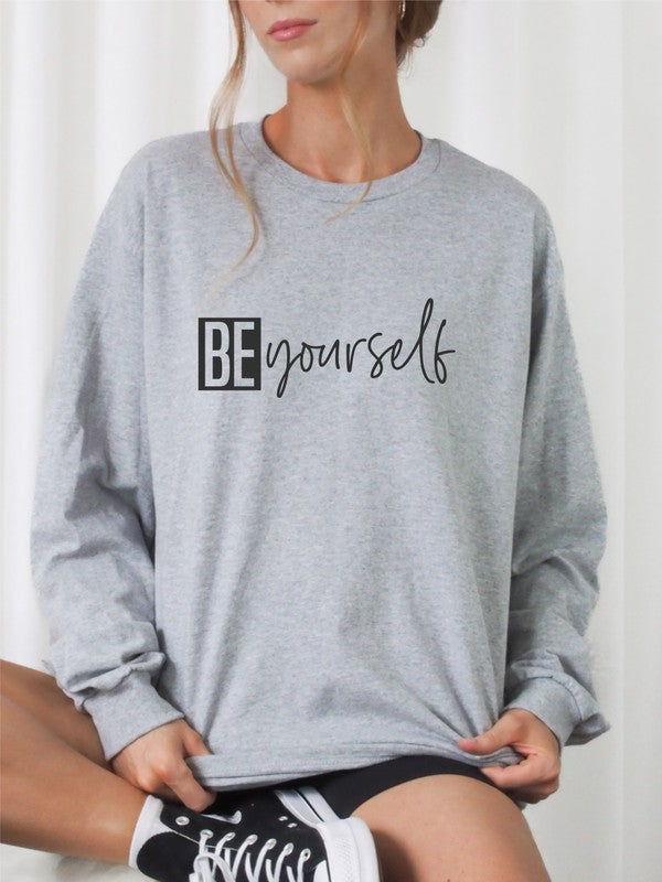 Be Yourself and Dont Apologize CrewNeck Sweatshirt Ocean and 7th