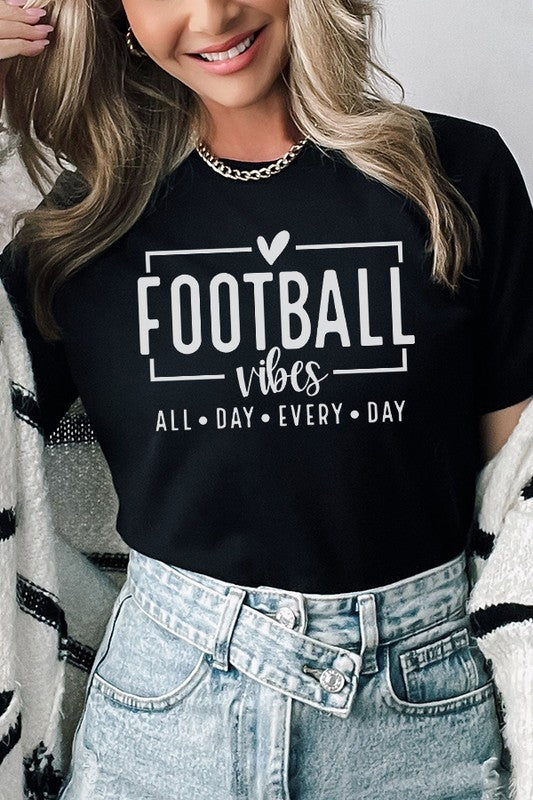 Football Vibes All Day Every Day Graphic Tee Cali Boutique