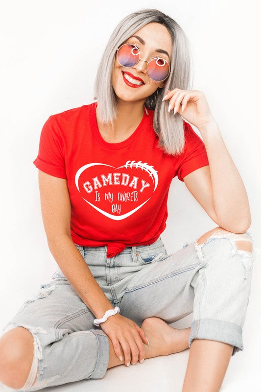 Football Game Day is My Fav Day Graphic Tee Cali Boutique