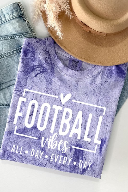 Football Vibes All Day Every Day Color Burst Tee Cali Boutique