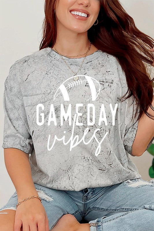 Football Game Day Vibes Color Burst Graphic Tee Cali Boutique