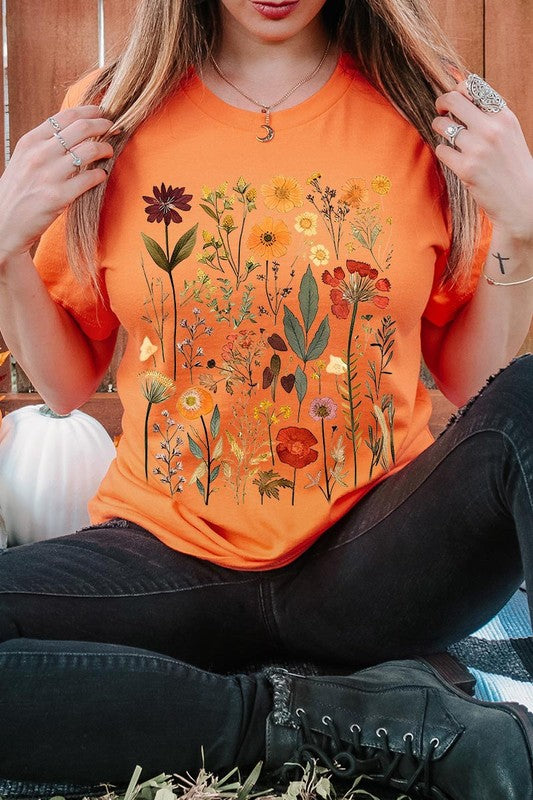 Botanical Wildflowers Graphic Tee Color Bear