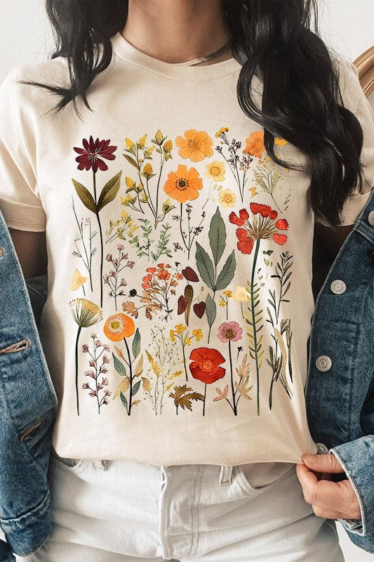 Botanical Wildflowers Graphic Tee Color Bear