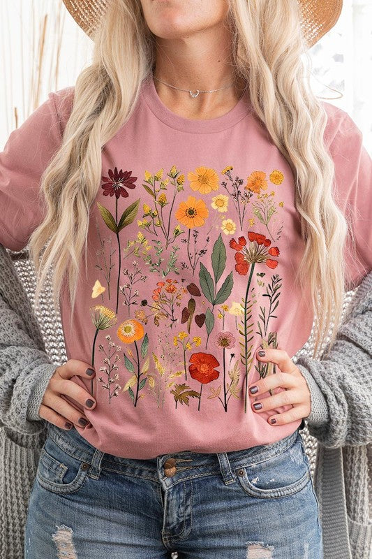 Botanical Wildflowers Graphic Tee Color Bear